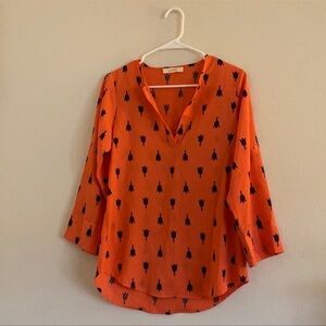 Pomelo Stitch Fix Orange Tulip Blouse Size: XS